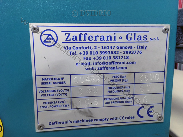 CANTEADORA RECTILINEA PARA VIDRIO ZAFFERANI