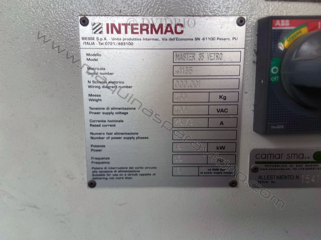 CONTROL NUMÉRICO (CNC) VERTICAL INTERMAC MOD. MASTER 35