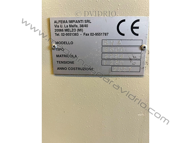 ARENADORA AUTOMATICA PARA VIDRIO ALFEMA