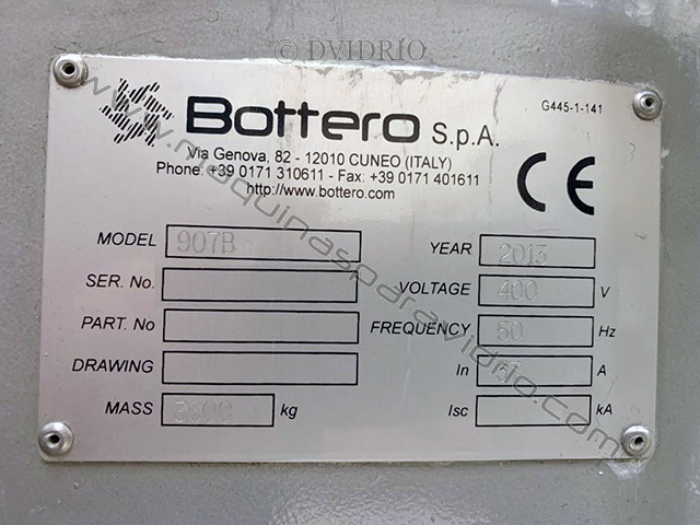 BISELADORA RECTILINEA PARA VIDRIO BOTTERO