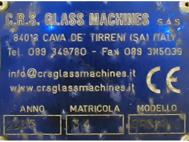 ARENADORA SEMI-AUTOMATICA C.R.S GLASS MACHINES